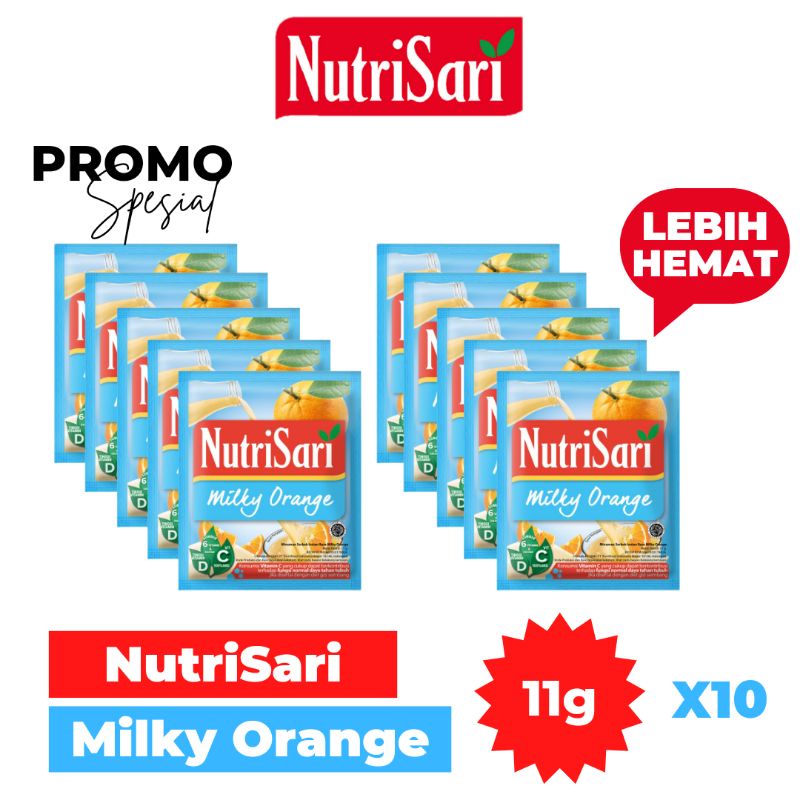 

NUTRISARI MILKY ORANGE 11 G X 10 SACHET