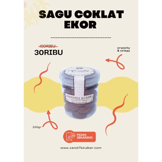 

Kue Sagu Coklat ekor premium