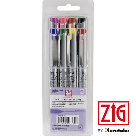 

Kuretake Zig drawing pen 8 color set millennium MS 005