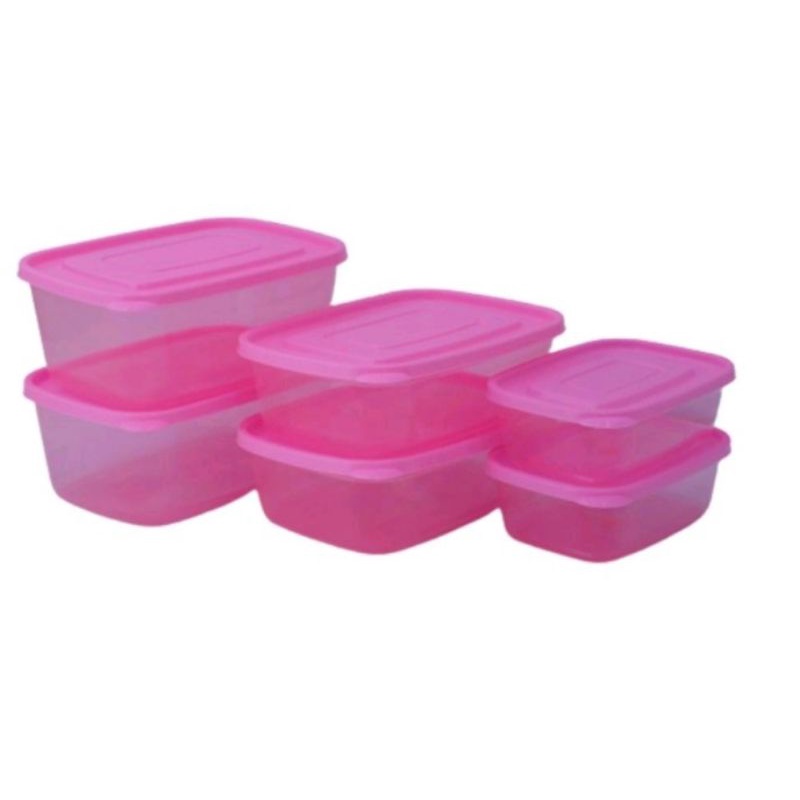 Toples Premium Calista Otaru Furano Set of 6 pcs Full Colour / Toples Plastik Calista / Tempat Makan/Kotak  Makanan BPA Free