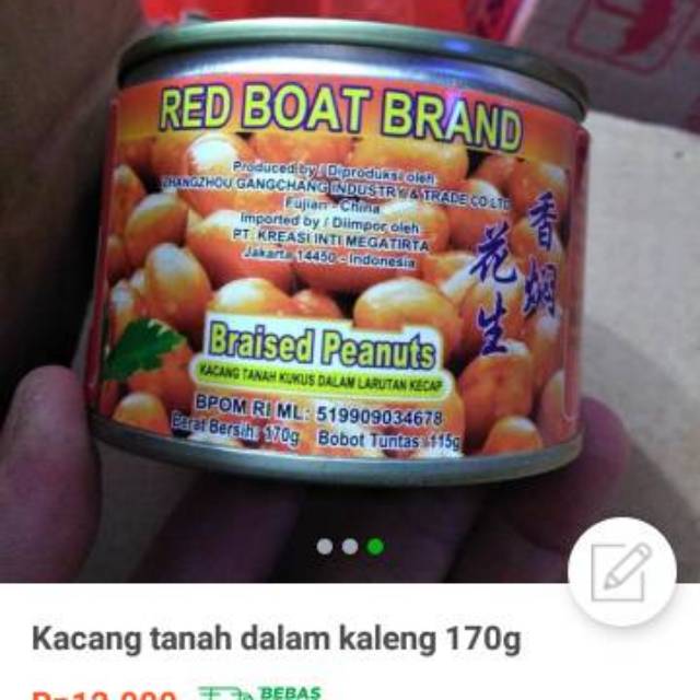 

Kacang tanah dalam kaleng 170g RED BOAT BRAND