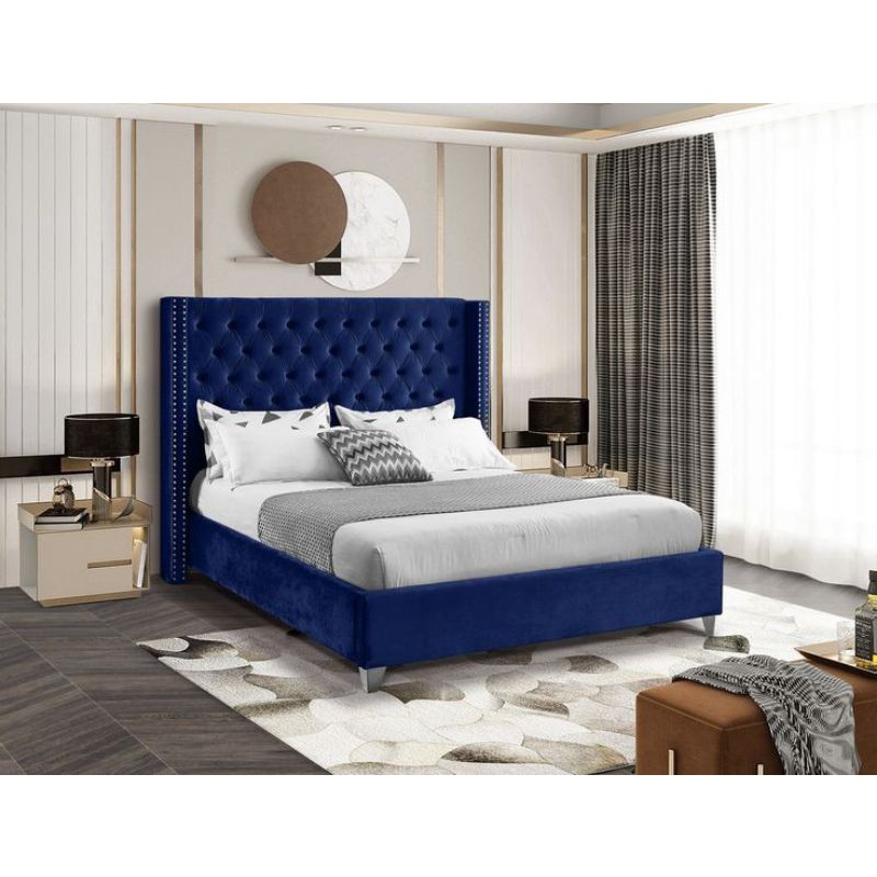 tempat tidur mewah dipan minimalis mewah PREMIUM bludru ukuran 180x200