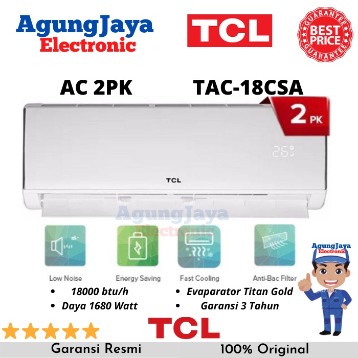 AC TCL 2 PK TAC-18CSA-X5 STANDARD TITAN GOLD AC 2PK (CILEGON SERANG)