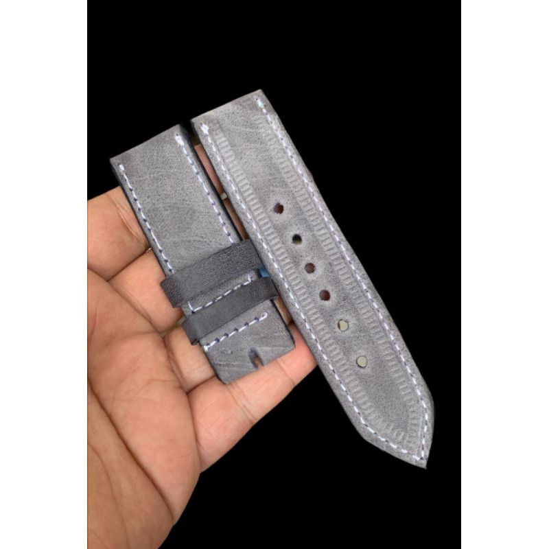 Strap tali jam tangan kulit Suede import abu abu langka