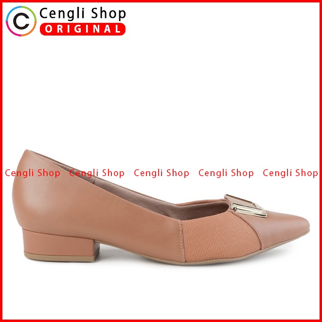 SEPATU HEEL KULIT OBERMAIN HEELS WANITA ORIGINAL BRANDED COKLAT OW07