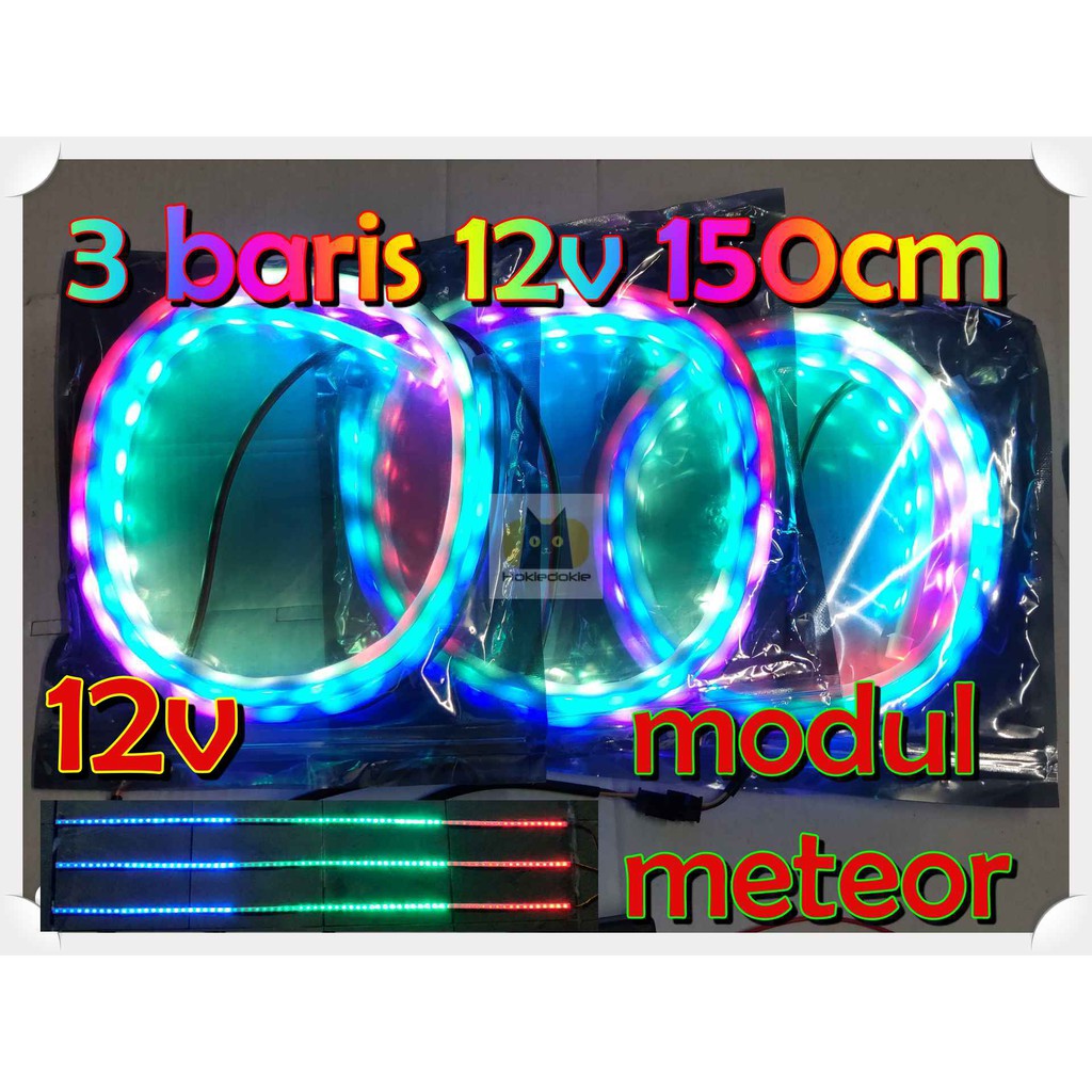 Led RGB 1.5 meter Multi Mode Tail Lamp 3 Baris 12v 24v extra panjang