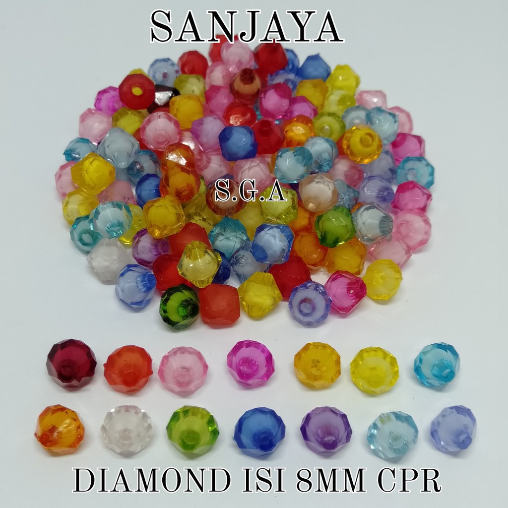 MOTE ISI / MANIK AKRILIK ISI / MANIK DIAMOND / MANIK ISI DIAMOND / MOTE AC ISI DIAMOND 8MM CPR