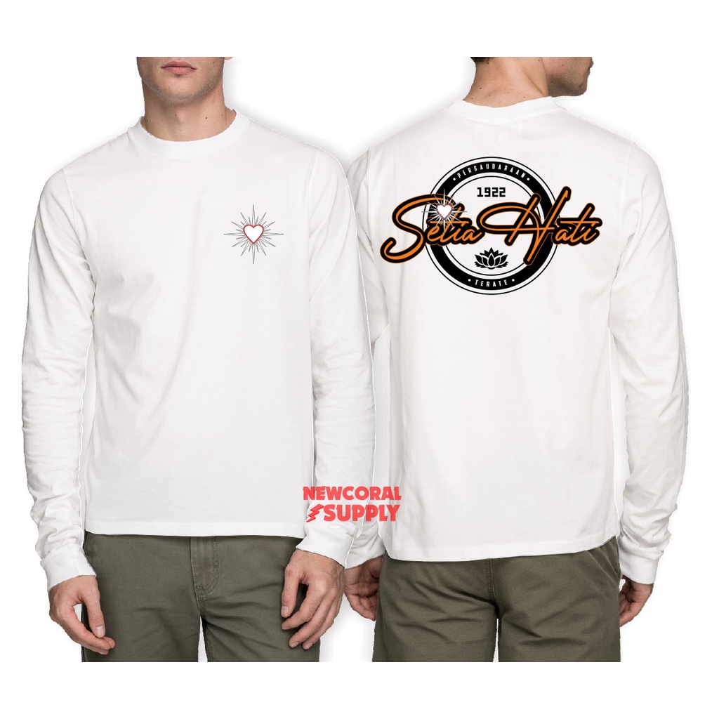 Baju Kaos Tshirt Pencak Silat PSHT SETIA HATI 1922 Lengan Panjang Cotton Combed 30s Kualitas Distro 