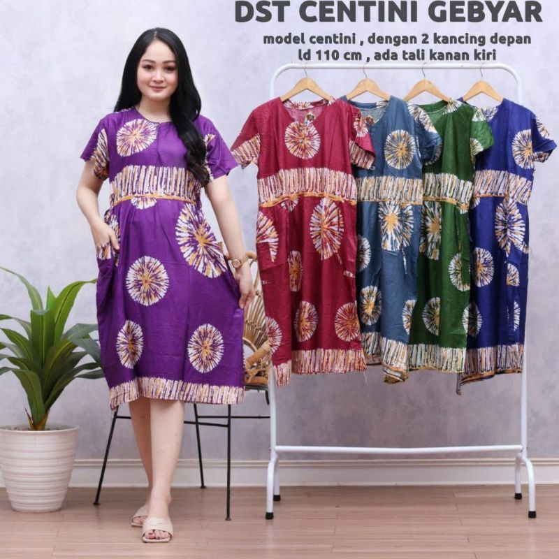 DASTER CENTINI LD 100-110 DADA KANCING TALI SAMPING KANAN DAN KIRI BAHAN RAYON SANTUNG BERKUALITAS.