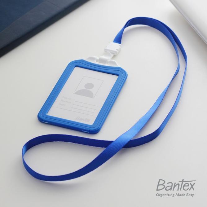 

fk❆Model Terkini Bantex Cobalt Blue Dual Side ID Card Holder Lanyard Portrait 8881 97 ➳