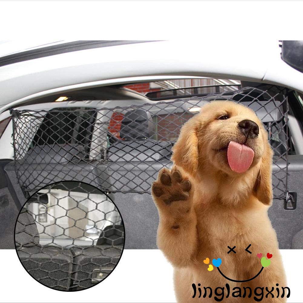 Mu♫-Universal Suv Car Dog Barrier Net Mesh Adjustable Divider Pet Safety Fence