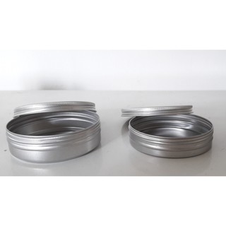  Wadah  Tempat Pot Pomade Aluminium  2 3 zo Warna  Silver 