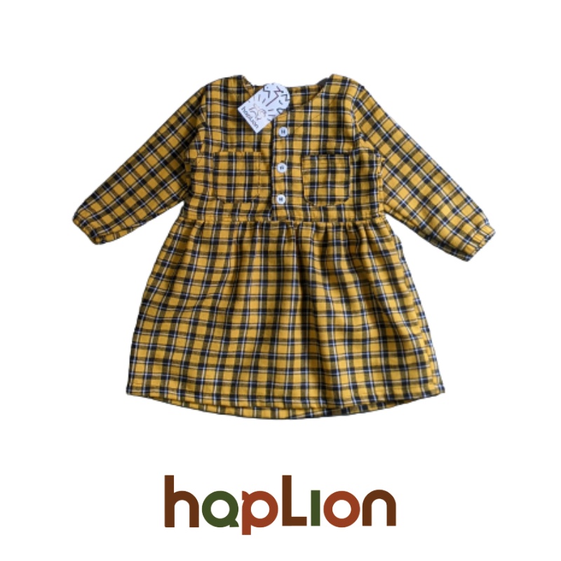 Dress Anak Flanel Atasan Perempuan Lengan Panjang 1 - 6 Tahun | Haplion Kidswear