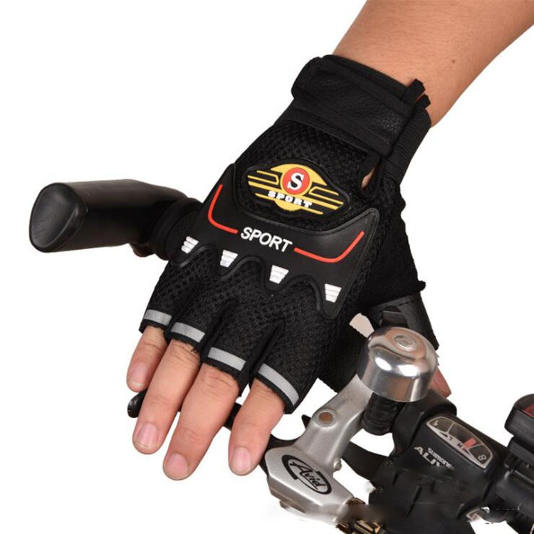 Sarung Tangan Sport Olahraga Sepeda Motor Buntung Berkuda Half Finger