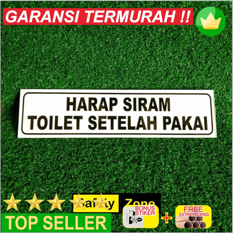 Jual Terlaris Rambu Akrilik Harap Siram Toilet Setelah Pakai X X Bisa Custom X Cm