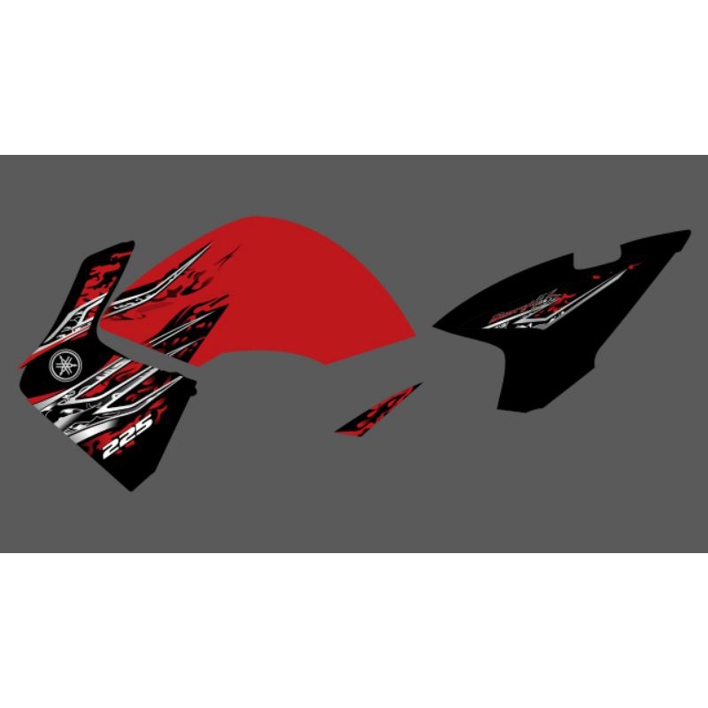 Striping Yamaha Scorpio Z 2011 New Merah Hitam