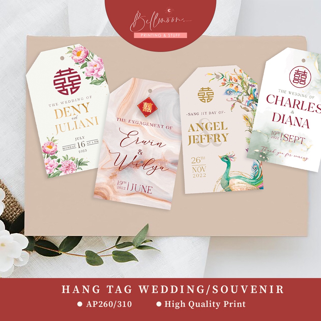 

Hang Tag Chinese Wedding / Double happiness / Tag label pernikahan souvenir