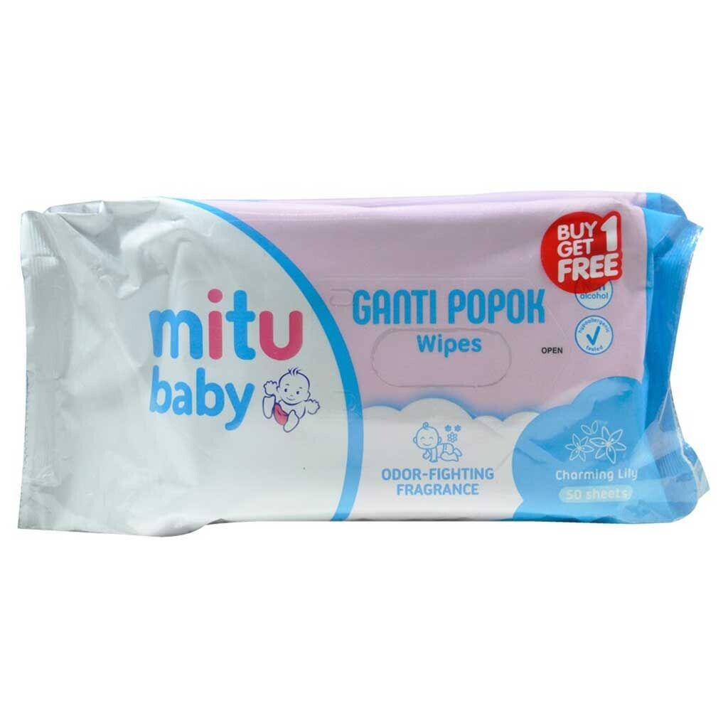 Mitu Baby Tissu Basah Ganti Popok 50+50 sheet ORIGINAL-BPOM