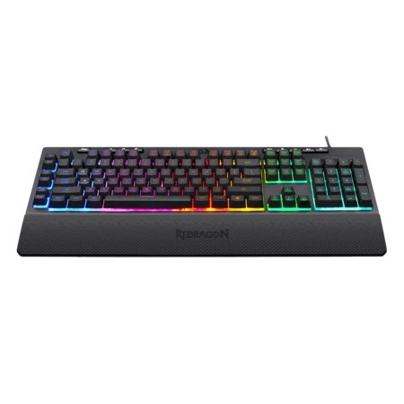 Redragon Keyboard Gaming  Membrane Macro Palm Rest RGB K512RGB SHIVA