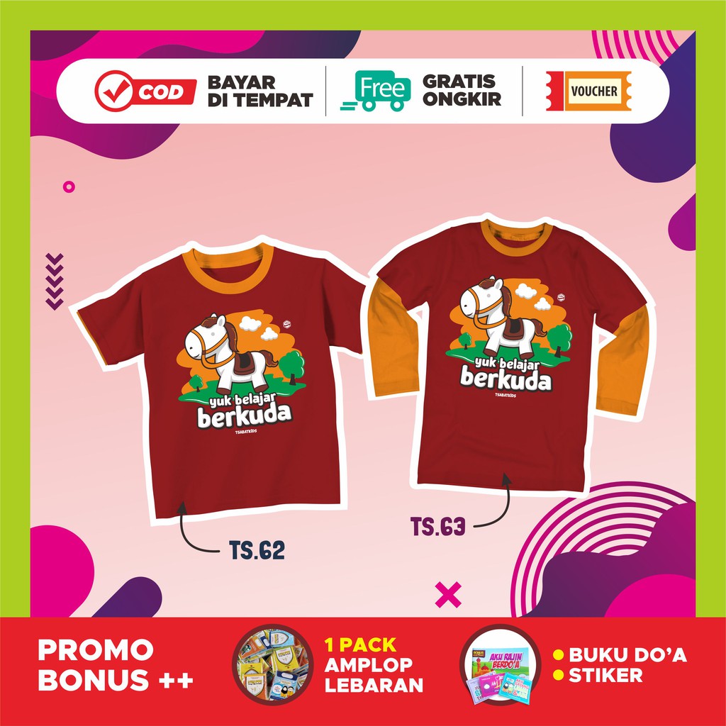 Baju Anak Muslim Laki-laki Tsabat Kids | Kaos Anak Muslim Seri Olahraga Sunnah