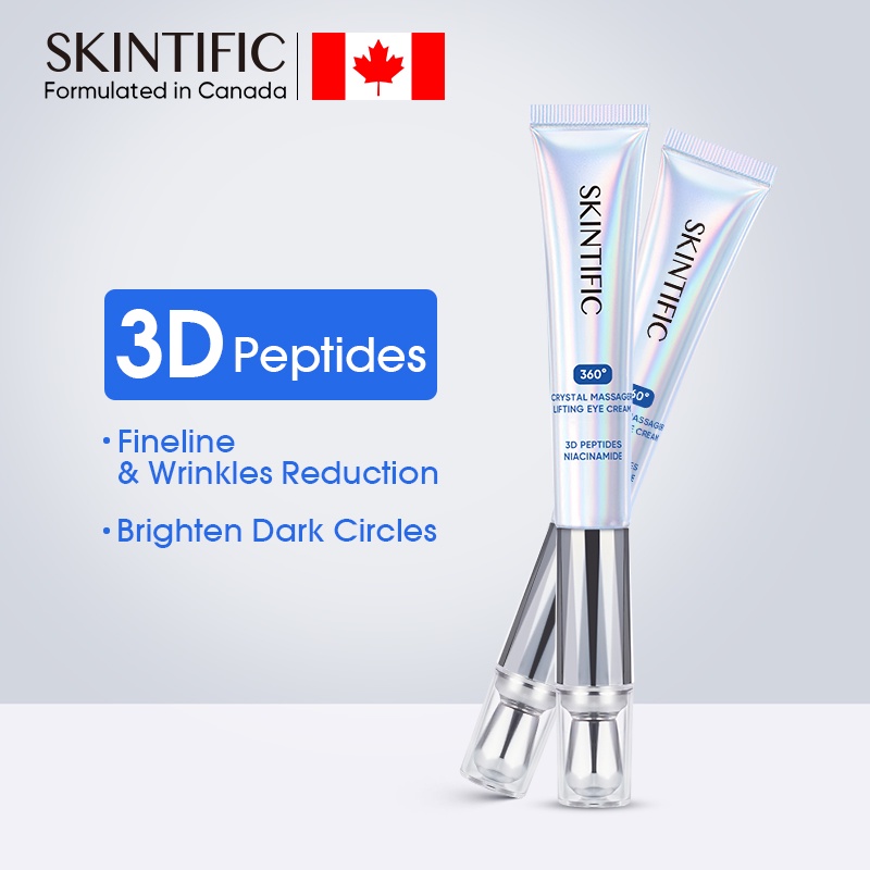 SKINTIFIC 360 CRYSTAL MASSAGER LIFTING EYE CREAM 20ml (Formulated in Canada) Skintific Eye Cream Kri