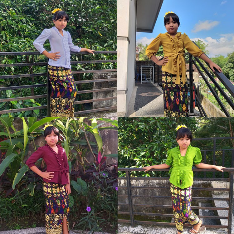 Baju Kebaya Bali Modern Anak | Kebaya Bali Set Anak | Kebaya Bali Anak Anak | Kebaya Anak SD