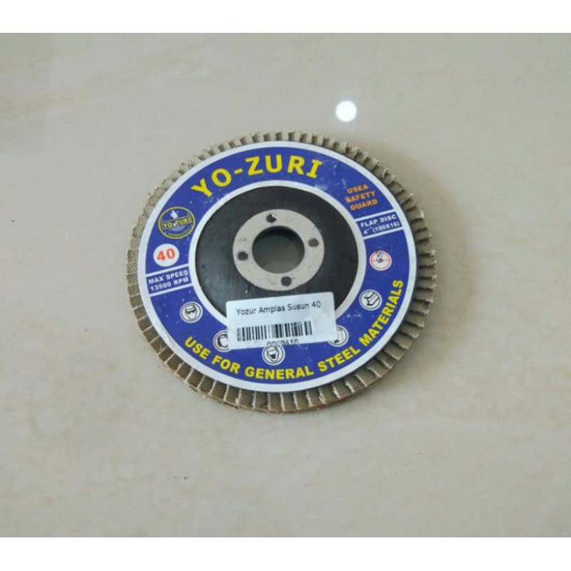 Amplas susun 40 Yozuri / Amplas gerinda grid 40 / Amplas susun / flap disc 4 inch / Amplas