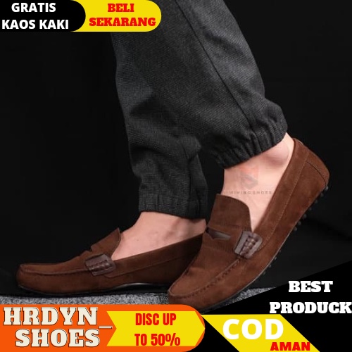 HDS X KOMATSU - Sepatu Kulit Dewasa Laki Laki Kantor Cowok Formal Resmi Pantopel Nikah Remaja Kerja Kantor Slip On Pantofel Kondangan Hitam Coklat 38-44 Pernikahan Cowok Kantoran Gereja Dinas Kasual Loafers Pantovel Pesta Undangan Kulit Sapi Garut Murah