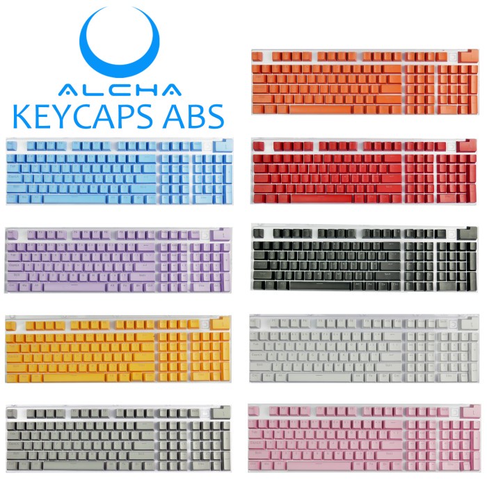 ALCHA KEYCAPS ABS DOUBLE SHOT BACKLIT MECHANICAL KEYBOARD 104 KEY - RANDOM