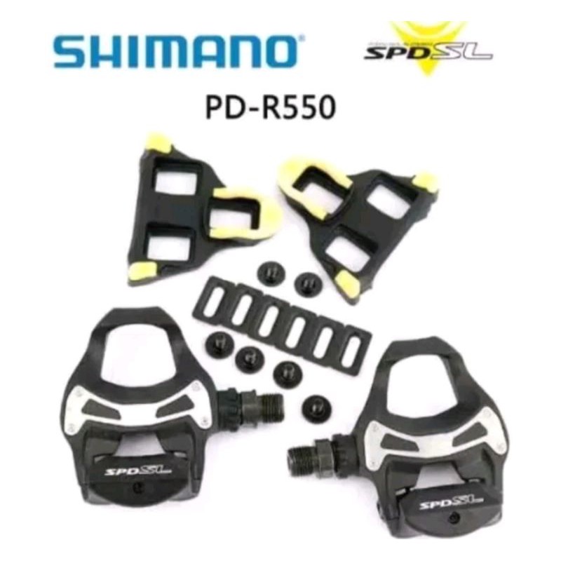 Original Pedal SPD ROAD EPDR550 . Pedal Cleat Road Bike Shimano PD R550 Clip  cleats sepatu balap roadbike