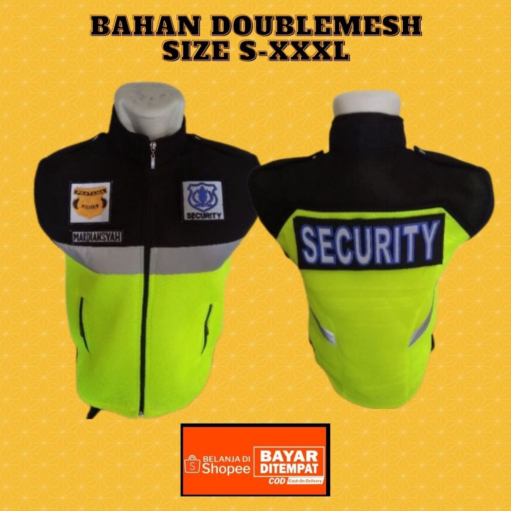 Rompi Security Rompi Security Terbaru Bahan Mesh Multifungsi 2IN1 Pria/Wanita/Dewasa Rompi Satpam Ro