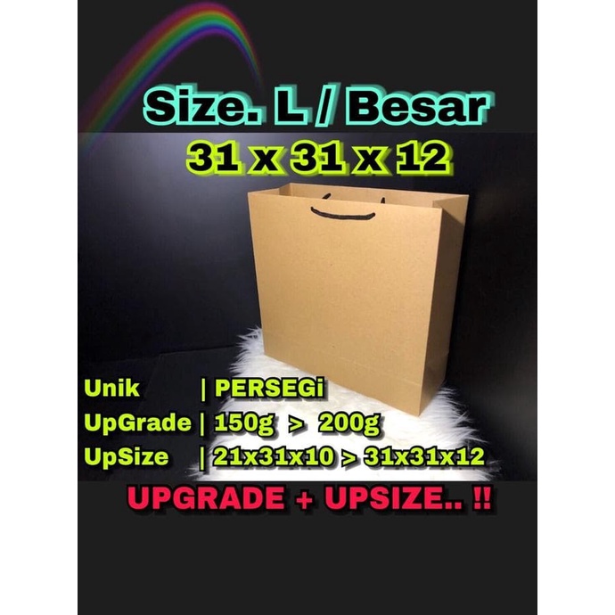 

(TERLARIS) Hot Promo Paper Bag - Tas Kertas - Paperbag - Besar (Size L)