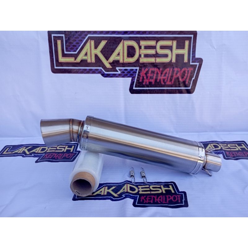 SILENCER (ONLY) KNALPOT CORONG POLOS/LASER NAMA (INLET 38) BEAT MIO VARIO AEROX SCOOPY NMAX PCX LEXI ADV GENIO DLL