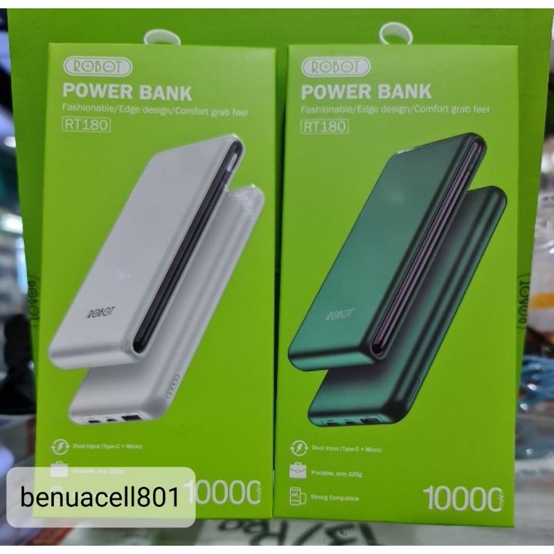 Power Bank ROBOT RT180 Dual input port Type C&amp;Micro