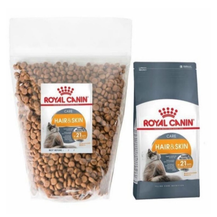 ROYAL CANIN HAIR &amp; SKIN reapack 1kg makanan kucing