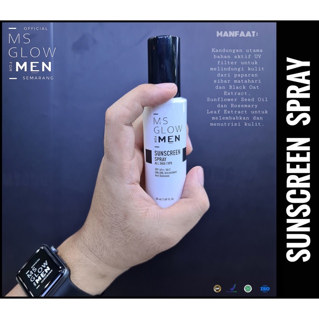 MS Glow for men SUNSCREEN SPRAY | Shopee Indonesia