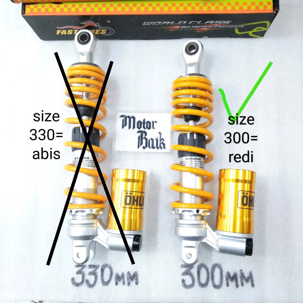 READY shock tabung bawah matic copy ohlin matic 300 330 fastbikes
