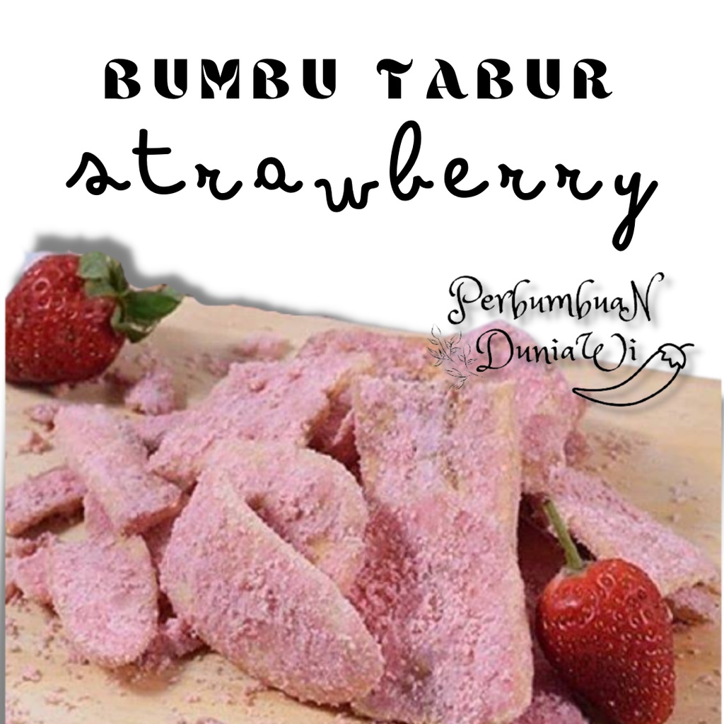 

Bumbu Tabur Rasa Strawberry Bubuk Seasoning Powder 100gr - Perbumbuan Duniawi