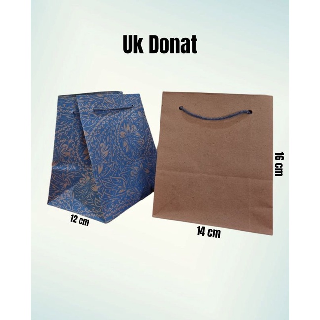 

Paperbag paper bag tas kertas hajatan pernikahan ukuran Donat 14x12x16