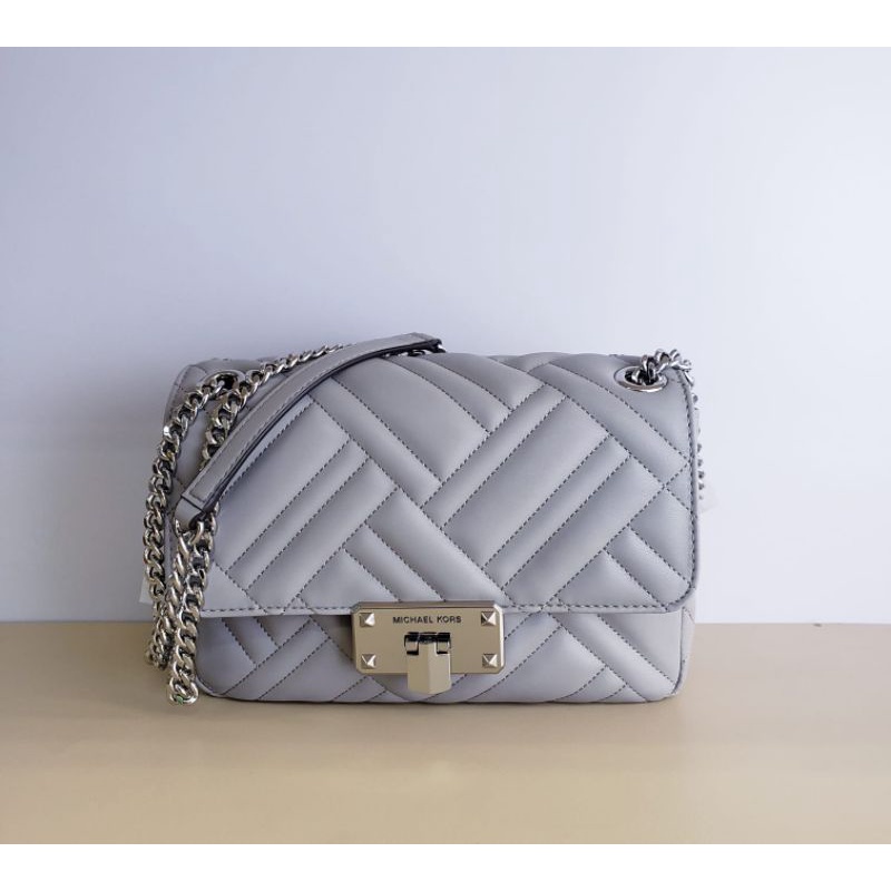 Authentic *Ready MK peyton medium shoulder flap vegan faux leather