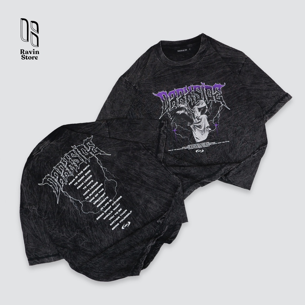 Kaos Oversize Wash  Dark Side// pria dan wanita