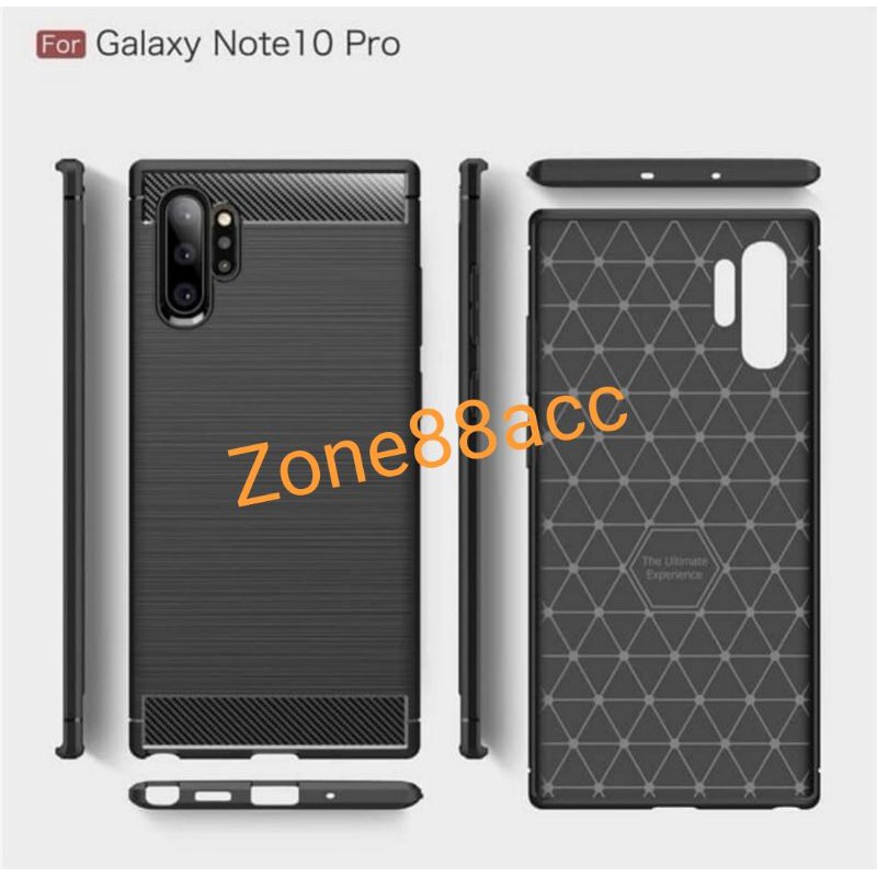 Silicon Case SAMSUNG Note 10+ plus Note 10 Pro Softcase iPAKY Carbon Casing Cover TPU