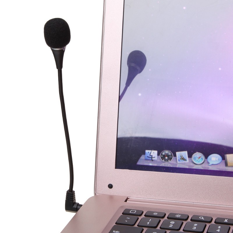 Cre Mikrofon Flexible Noise Canceling Mini Dengan Jack 3.5mm Untuk Pc / Laptop / Notebook