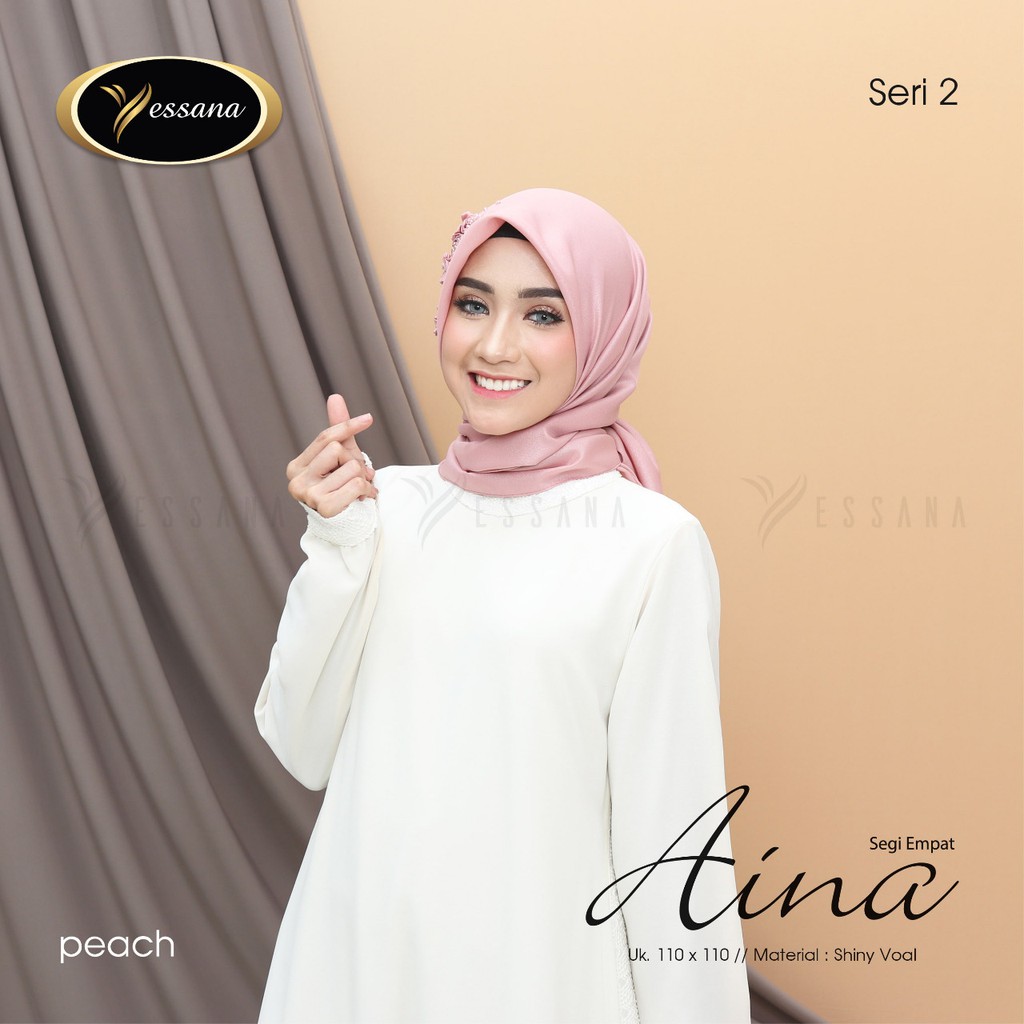 AINA jilbab SEGI EMPAT dengan hiasan payet manik Yessana hijab ori SERI 2