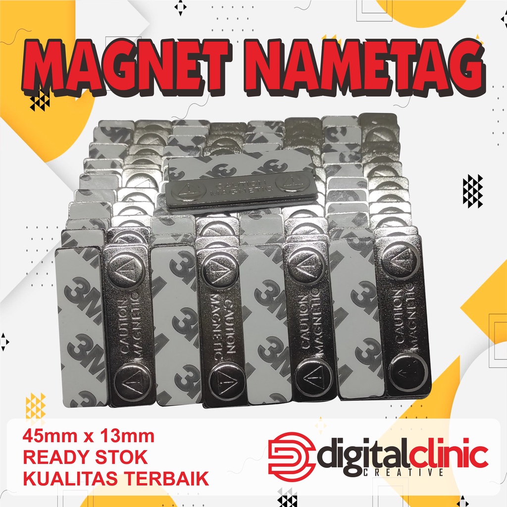 

magnet nametag nama dada murah dan kuat bahan baku