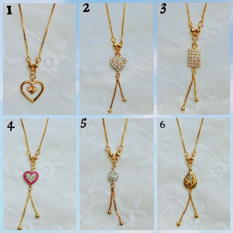 XE-Kalung koye xuping berlapis emas dengan mata zircon uk45cm.