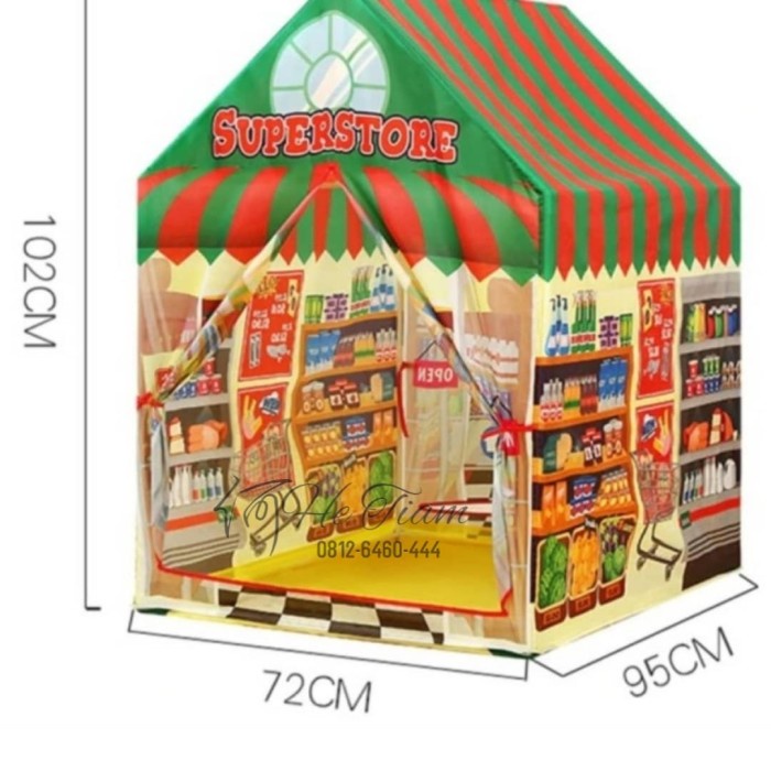 MAINAN ANAK ANAK TENDA SUPER STORE / TENDA MODEL RUMAH / TENDA MARKET