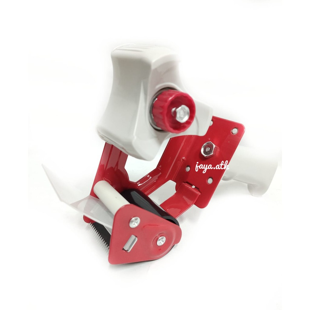 TAPE DISPENSER LAKBAN PEMOTONG CUTTER LAKBAN BESAR 2 INCH 5 CM BESI PLUS GAGANG HANDLE T15001N