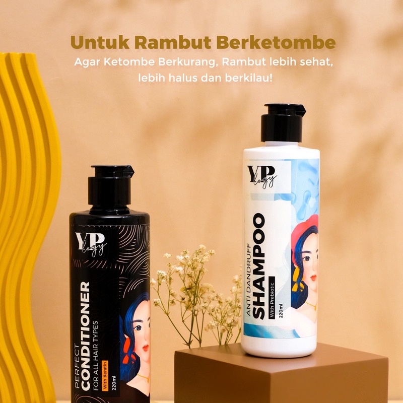 YPLOGY Shampoo Conditioner For All Hair Types 220ml With Keratin Anti Dandruff