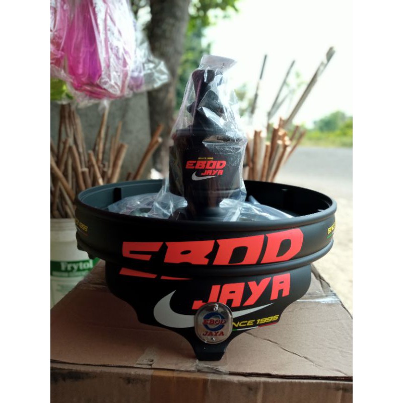 Tebok lovebird ebod decal pvc warna hitam doff